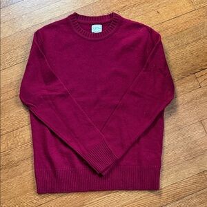 J. Crew Men's Rich Red Crewneck Sweater
